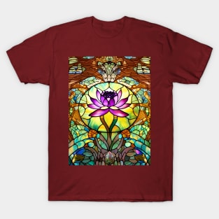 Stained Glass Lotus Flower T-Shirt